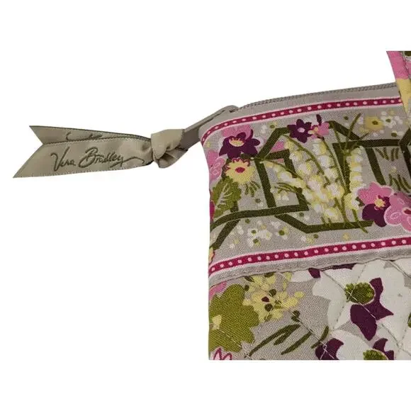 Make Me Blush Vera Bradley Shoulder Bag Floral Quilted Purse Pink Green Flowers - Picture 5 of 11